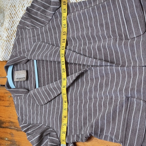 Anthropology Dolan Charcoal Striped Blazer Jacket Career Contemporary Sweater - Picture 10 of 13